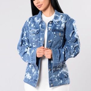Denim jacket distressed